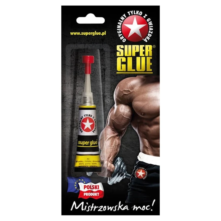 Klej do plastiku szkła drewna butów SUPER GLUE 3g