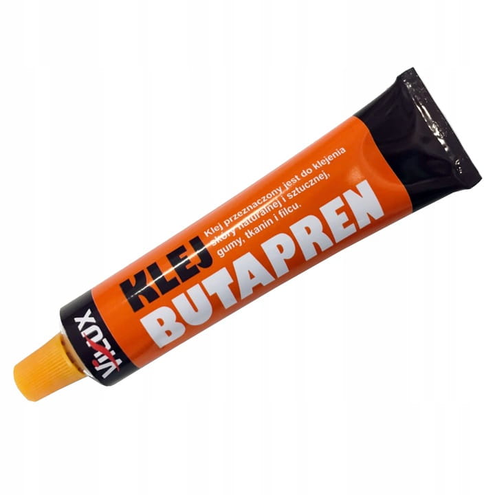 Klej BUTAPREN 40ml do skóry gumy filcu drewna korka POLSKI