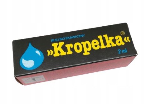 KLEJ do ceramiki gumy porcelany plastiku KROPELKA 2ml