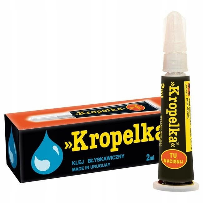KLEJ do ceramiki gumy porcelany plastiku KROPELKA 2ml
