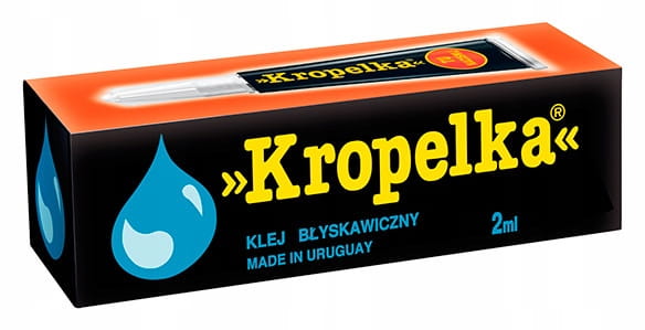 KLEJ do ceramiki gumy porcelany plastiku KROPELKA 2ml