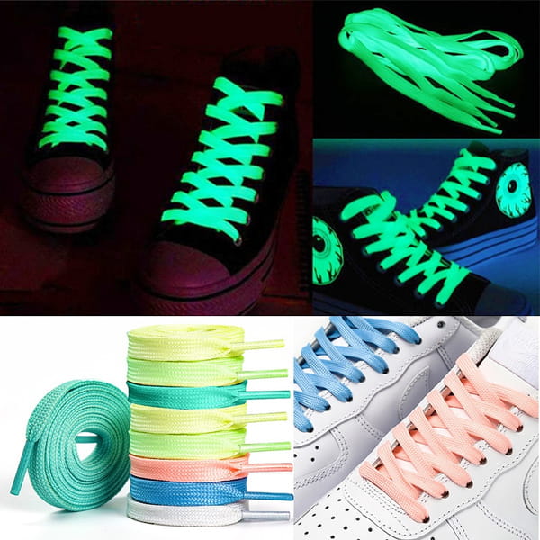 Sznurówki świecące w ciemności fluorescencyjne 120 cm mix kolorów