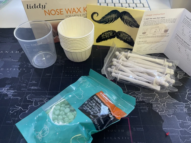 Wosk do depilacji zestaw nosa brwi uszu dla mężczyzn kobiet Liddy WAX + GRATIS PATYCZKI