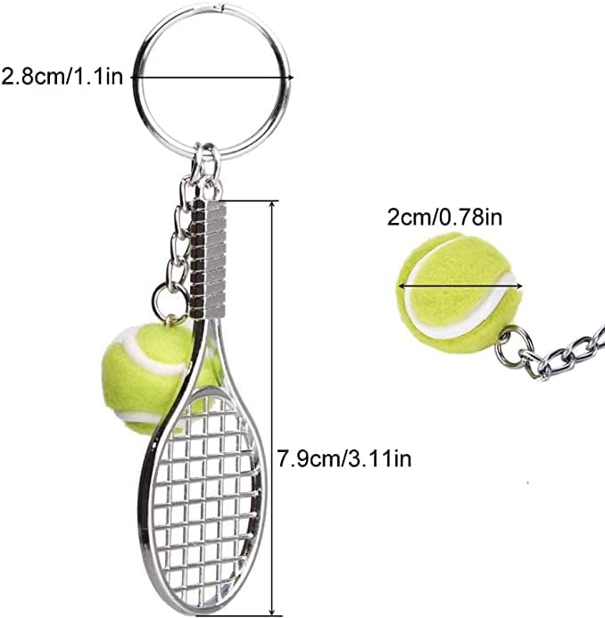 Brelok brylok breloczek do kluczy TENIS rakieta piłka tenis ziemny