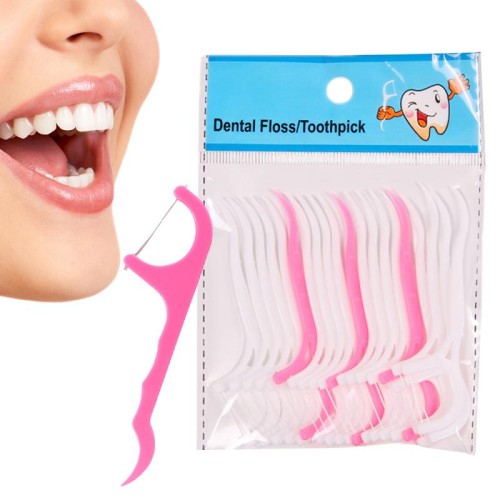 Nić dentystyczna NICI DENTYSTYCZNE + wykałaczki nić + woreczek 24 sztuki