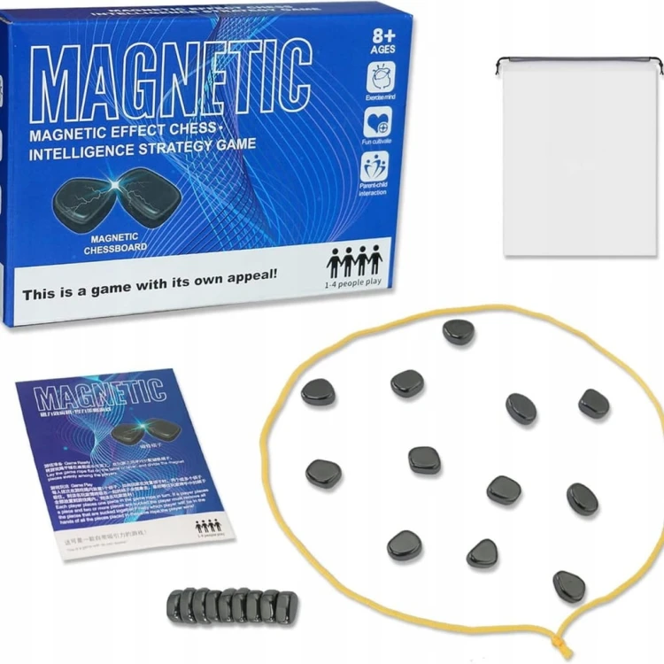 Magnetyczne szachy kamienne sznurek magnesy x 20 gra zręcznościowa