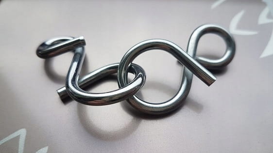 Puzzle metalowe łamigłówki jak NAILS łamigłówki z drutu 7 sztuk zestaw