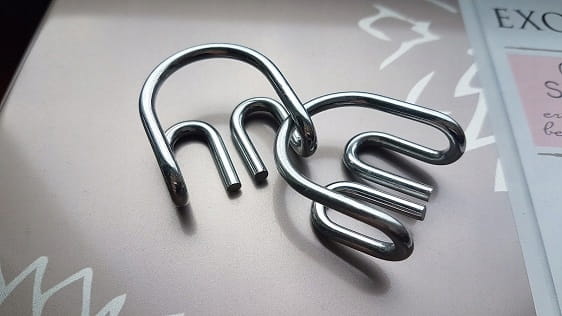 Puzzle metalowe łamigłówki jak NAILS łamigłówki z drutu 7 sztuk zestaw