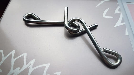 Puzzle metalowe łamigłówki jak NAILS łamigłówki z drutu 7 sztuk zestaw