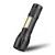 Latarka akumulatorowa USB, 3 tryby, mocna XPE+COB + kabel usb + etui