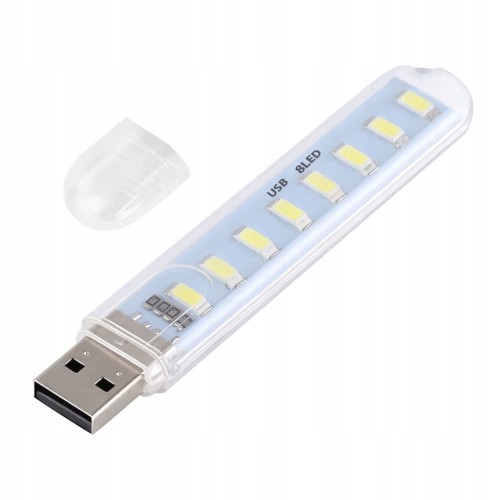 Lampka nocna 8 led usb LAPTOP pendrive POWERBANK