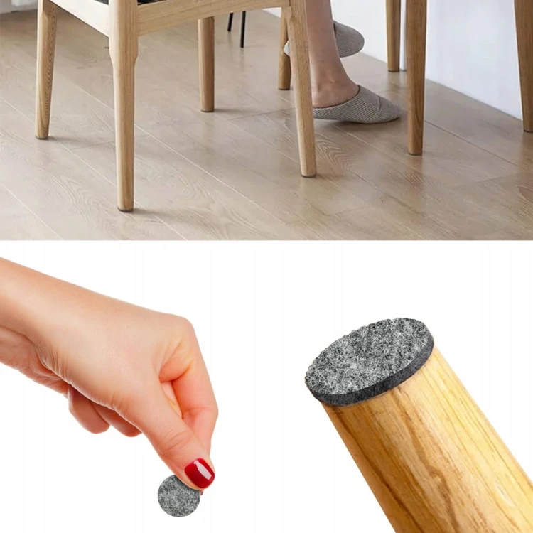 Podkładki filcowe pod meble krzesła 24 szt - 22 mm okrągłe , samoprzylepne