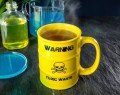 Kubek dla chemika toksyczne odpady czaszka żółty WARNING TOXIC WASTE