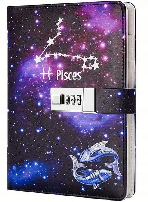 Planer notatnik pamiętnik notes ZNAK ZODIAKU z kodem szyfrem