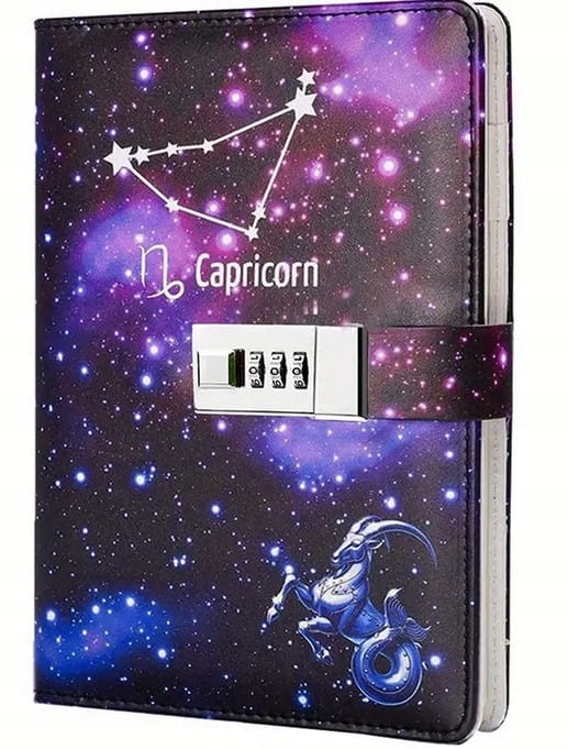 Planer notatnik pamiętnik notes ZNAK ZODIAKU z kodem szyfrem