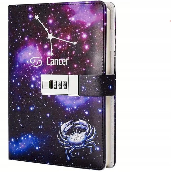 Planer notatnik pamiętnik notes ZNAK ZODIAKU z kodem szyfrem
