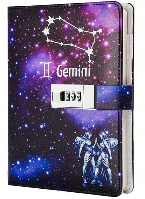 Planer notatnik pamiętnik notes ZNAK ZODIAKU z kodem szyfrem