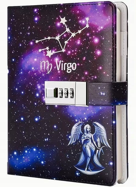 Planer notatnik pamiętnik notes ZNAK ZODIAKU z kodem szyfrem