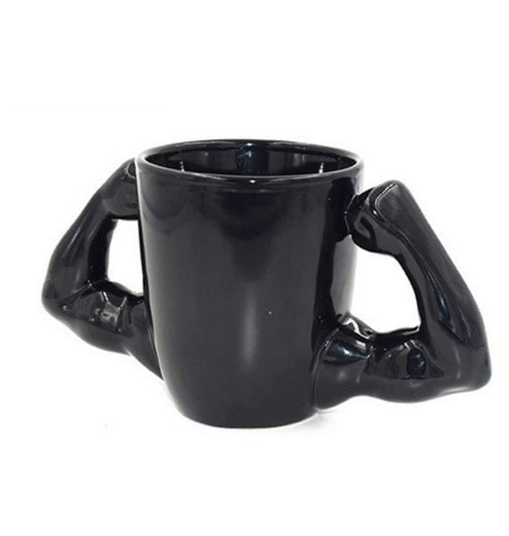 Kubek muskularny siłacza siłownia mięśnie czarny HULK kulturysty ceramiczny