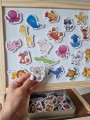Magnesy dla dzieci na lodówkę zwierzęta 40 sztuk zwierzątka grube + PUSZKA