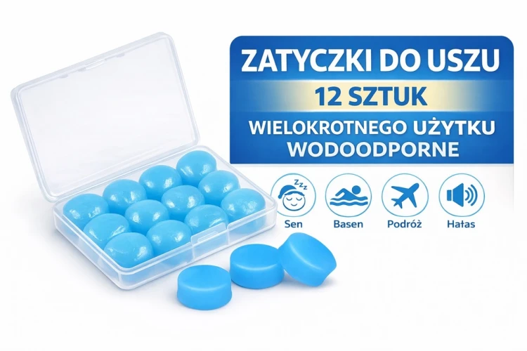 Zatyczki do uszu stopery silikonowe formowalne wielorazowe pływania wody