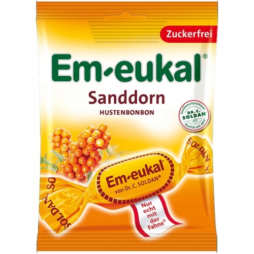 Cukierki bez cukru ziołowe rokitnik zwyczajny niemieckie EM-EUKAL twarde