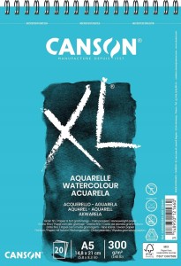 Blok do akwareli Canson XL Aquarelle 300 g 20 ark A5 na spirali