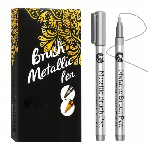 MARKER PISAK METALICZNY SREBRNY DO SCRAPBOOKING DECOUPAGE DEKORACYJNY