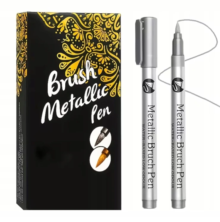 MARKER PISAK METALICZNY SREBRNY DO SCRAPBOOKING DECOUPAGE DEKORACYJNY