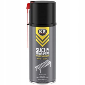 Suchy smar K2 spray z teflonem PTFE W120 400 ml do łożysk rowerów zawiasów