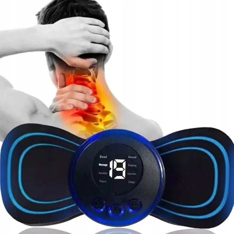 Masażer do mięśni karku brzucha elektrostymulator USB 8 trybów