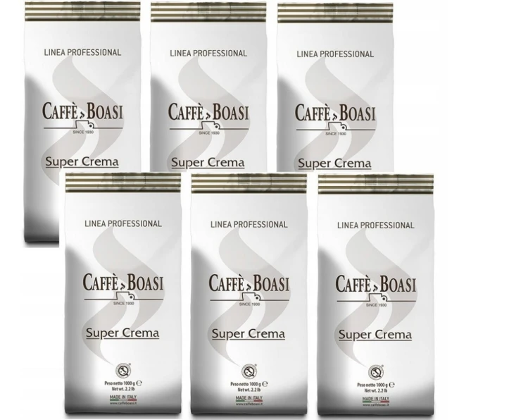 Kawa ziarnista robusta 100% Caffe Boasi Super Crema 1000 g Włoska Kawa