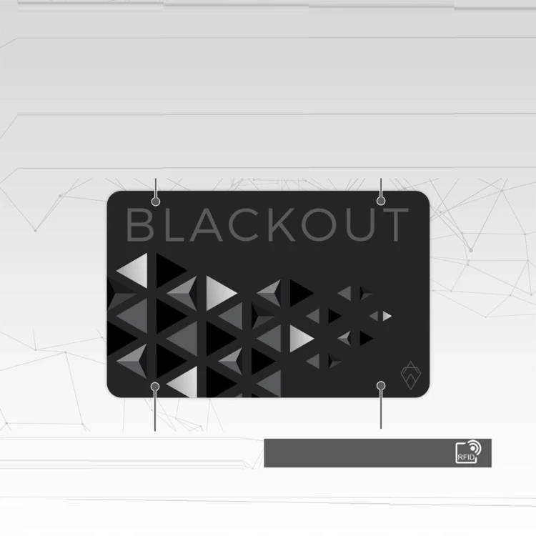 Karta blokująca RFID NFC ochrona kart zbliżeniowych kredytowych BLACKOUT x2