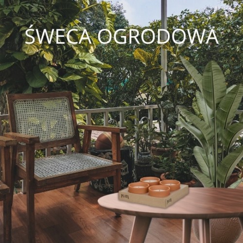 Świeca ogrodowa LAWENDA ceramika na komary x4 w kamionce PLATA