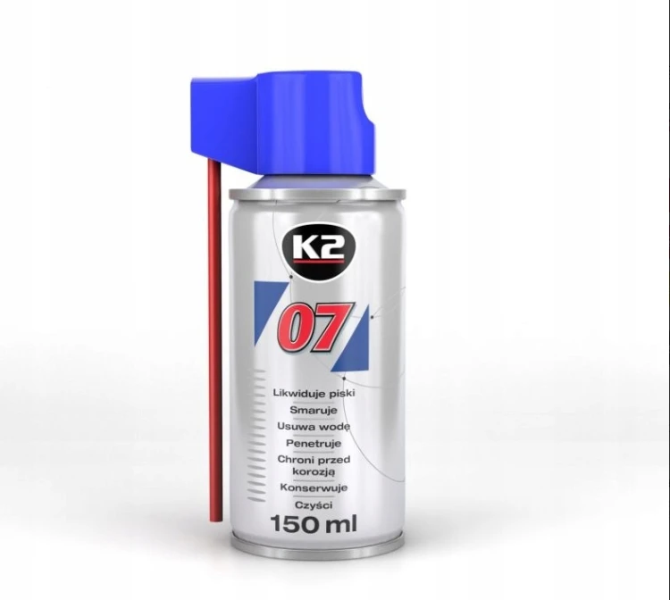 Wielofunkcyjny spray K2 07 odrdzewiacz 150ml piski wypiera wodę do śrub
