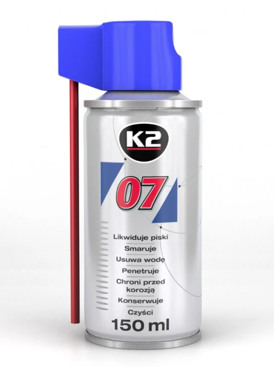 Wielofunkcyjny spray K2 07 odrdzewiacz 150ml piski wypiera wodę do śrub