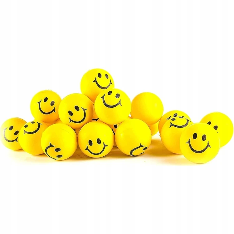Piankowa piłeczka antystresowa gniotek EMOJI buźki minki 6 cm