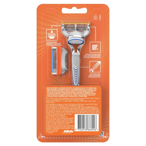 Gillette Fusion5 Maszynka do golenia dla mężczyzn +2 ostrza wymienne rączka