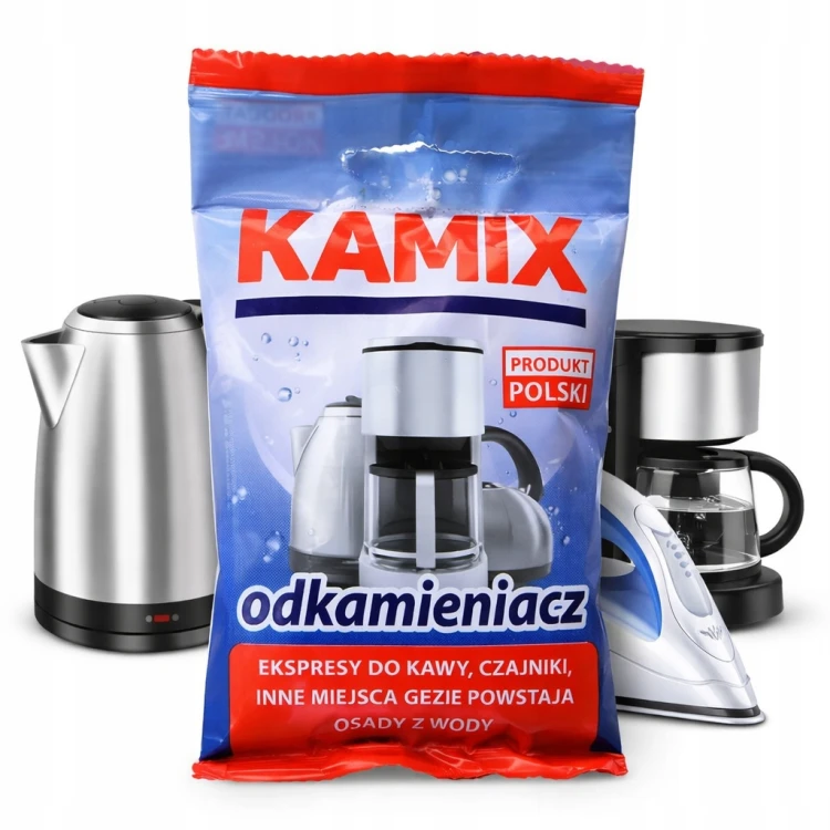 Odkamieniacz w proszku do CZAJNIKA EKSPRESU ŻELAZKA sprzętu AGD KAMIX