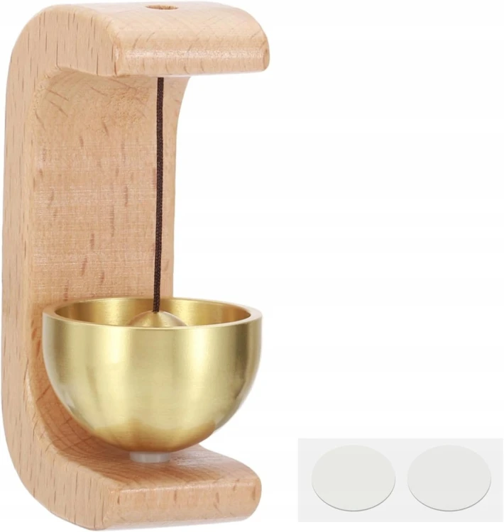 Magnetyczny dzwonek do na drzwi samoprzylepny drewniany magnetyczny PATIKIL
