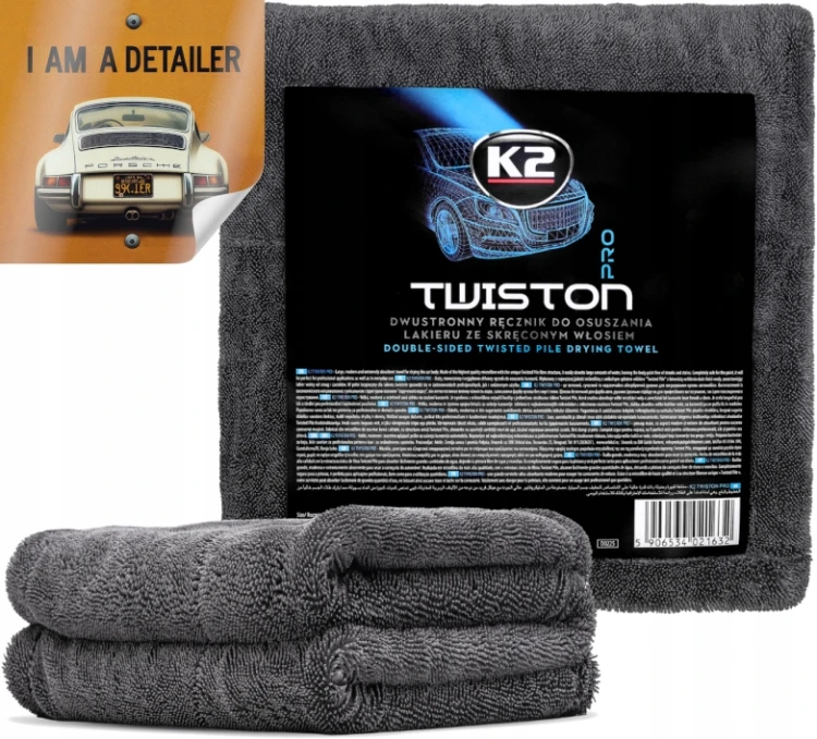 K2 Twiston Pro ręcznik do osuszania samochodu lakieru 60x90 skręcone włosie
