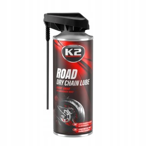 Suchy smar K2 Road Dry Lube do łańcucha 400ml motocykla roweru skutera