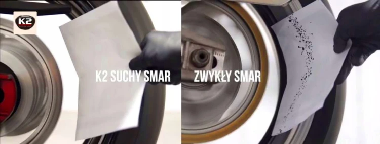 Suchy smar K2 Road Dry Lube do łańcucha 400ml motocykla roweru skutera