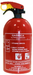 Gaśnica samochodowa BRYŃSKI produkcja 2026 metalowa 1KG z wieszakiem