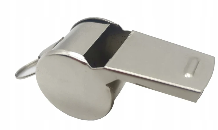 Gwizdek metalowy stalowy 4 cm z kółeczkiem sędziowski
