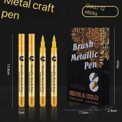 MARKER PISAK METALICZNY ZŁOTY DO SCRAPBOOKING DECOUPAGE DEKORACYJNY