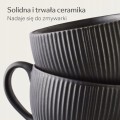Filiżanki do kawy cappuccino ceramiczne z podstawkami 200 ml zestaw 6 sztuk