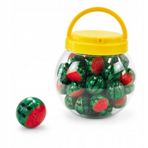 Piłka piłeczka kauczukowa gumowa ARBUZ owoce 3cm. 10 sztuk