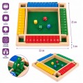 Gra logiczna dla dzieci drewniana kości plansza cyferki liczenie SHUT BOX XXL 22x22x3