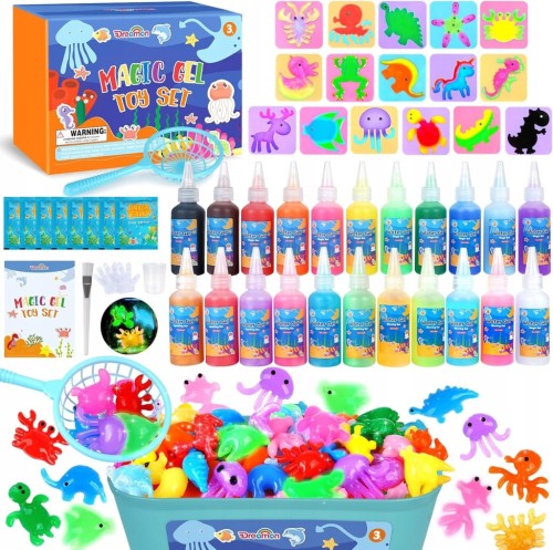 Zestaw zabawek wodnych 53 sztuki magiczny żel slime do wody żel 22 KOLORY